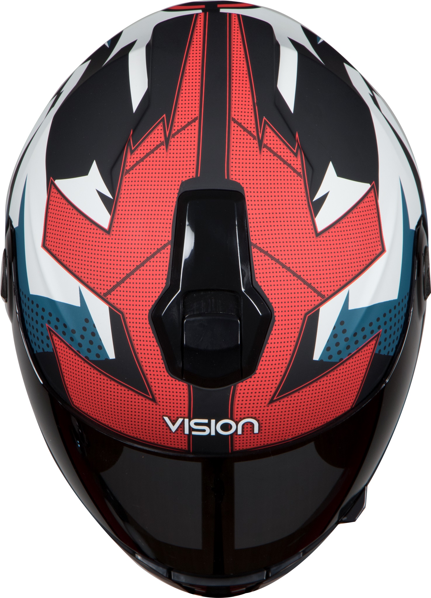 Steelbird HI-GN Men Vision Decal Hunk Glossy Black/Blue ( Fitted With Clear Visor Extra Smoke Visor Free)